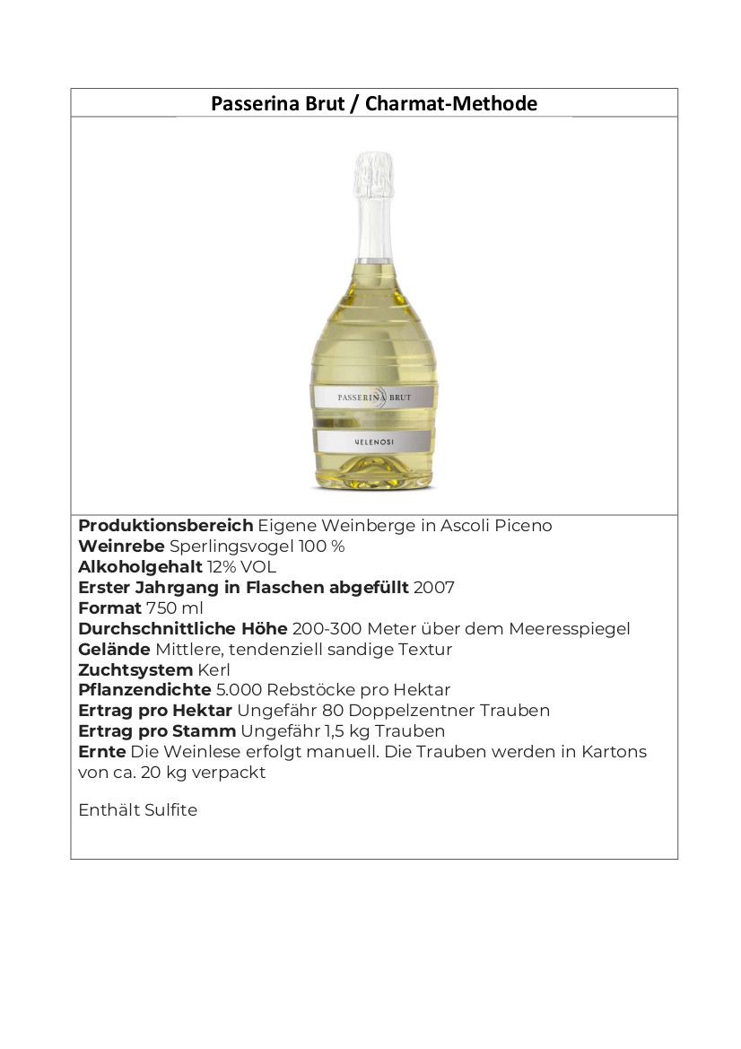 Villa Angela Passerina Spumante Brut Velenosi - immagine 2